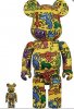Keith Haring Bearbrick No 5 400% & 100% 2 Pack Set Medicom