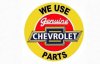 Genuine Chevy Parts 24 inch Large Round Sign by Signs4Fun