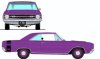 1:18 Scale 1969 Dodge Dart GTS 440 Violet Purple by Acme