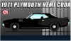 1:18 Scale 1971 Plymouth HEMI Cuda Black Acme A1806124
