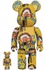 Andy Warhol X Jean Michel Basquiat 3 Bearbrick 400% & 100% Medicom