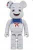 Stay Puft Marshmallow Man White Chrome 1000% Bearbrick by Medicom