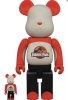 Jurassic Park Bearbrick 400% & 100% 2 Pack Medicom