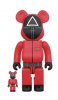 Squid Game Guard Triangle Bearbrick 400% & 100% 2 Pack Medicom