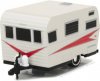 1:64 Hitched Homes Series 1 1959 Siesta Travel Trailer Silver & Red