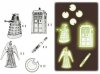 Doctor Who Glow in the Dark 2D Moulded Stickers by Underground Toys
