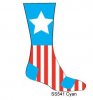 Marvel Mens Crew Pair of Athletic Socks Captain America Cyan SS541-474