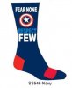 Marvel Mens Crew Socks Captain America Fear None Respect Few SS546