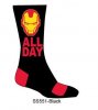 Marvel Mens Pair of Crew Socks Iron Man All Day SS551