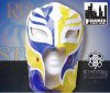 WWE Rey Mysterio Kid Size Replica Blue and Yellow Half Mask