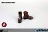 ZY Toys 1:6 Figure Accessories Men's Leather Boots Brown ZY-16-23B