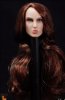  1/6 Scale Action Figure Female Head with Long Curly Red Hairstyle