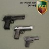 1/6 Scale Pistol Set of 3 PT01 for 12 inch Figures by ACI