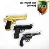 1/6 Scale Pistol Set of 3 PT02 for 12 inch Figures by ACI