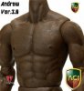 1/6 Scale Andrew Ver.3 Muscular Body Black Version 2 Aci Toys
