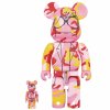 Andy Warhol Bearbrick 400% & 100% 2 Pack Set Camo Version