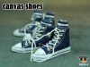 1/6 Scale Male Blue Canvas Shoes for 12 inch action figures TTL Toys