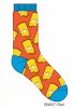 The Simpsons Mens Character Crews Bart Socks SN607-Red