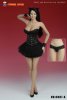 Super Duck 1/6 Sexy Basque Corset Dress in Black for 12 inch Figures