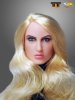  1/6 Scale Action Figure Female Head With Long Curly Blonde Hairstyle 