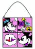  Disney Britto Mickey & Minnie Glass Suncatcher