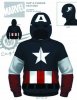 Marvel Captain America Cap A Fleece Zip-Up Hoodie Small Size