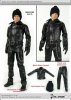 1/6 Scale Dollsfigure Male Black Biker Clothing Set Version 1