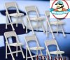 Special Deal 6 Grey Folding Chairs for Figures by Figures Toy Company