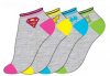 Dc Superheroes Comic Icons Women's 4 Pack Shorties Socks DCX0072S4