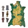 Game of Thrones Carved Map Marker Set with Map of Westeros Dark Horse