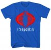 Gi Joe Cobra Logo Paint Navy Tee Shirt Extra Large