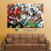 Dolphins-Buccaneers Line of Scrimmage Mural Miami Dolphins NFL