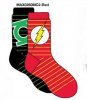 Marvel Mens Crew 2 Pack Socks Green Lantern Flash MAX0260MC2 Red