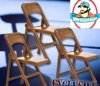 Special Deal 3 Brown Folding Chairs for Figures by Figures Toy Company