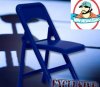 Dark Blue Folding Chair for Figures by Figures Toy Company