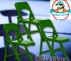 Special Deal 3 Dark Green Folding Chairs for Figures Figures Toy Comp