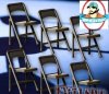 Special Deal 6 Black Folding Chairs for Figures Figures Toy Company