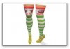 SSC Face Green White Stripe Over Knee Sock