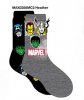 Marvel Mens Crew 2 Pack SuperHeroes Socks MAX035MC2 Heather