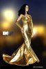 1:6 Accessories Shimmering Evening Dress in Golden HP-022 HotPlus
