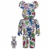 Keith Haring Design Bearbrick 400% & 100% 2 Pack Set Medicom