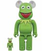 Muppets Kermit The Frog Bearbrick 400% & 100% 2 Pack Medicom