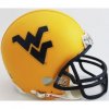 West Virginia Mountaineers NCAA Mini Football Helmet Matte Gold