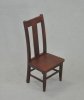 Wooden Face 1/6 Walnut Dining Chair for Figures(Dark Brown)