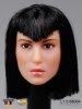  1/6 Scale Action Figure Female Head With  Medium Black Hairstyle