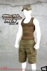 1/6 Figure Accessory Military Style Summer Outfits For Men Model A Tan