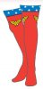 Dc Superheroes Red Wonder Woman Uniform Women's Thigh Socks DCX0371K
