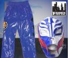 WWE Rey Mysterio Blue Replica Kid Size Mask & Pants Combo