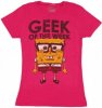 SpongeBob T Shirt Geek pink Junior S M L XL 