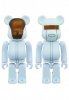 Daft Punk Bearbrick 100% 2 Pack White Suits Version by Medicom